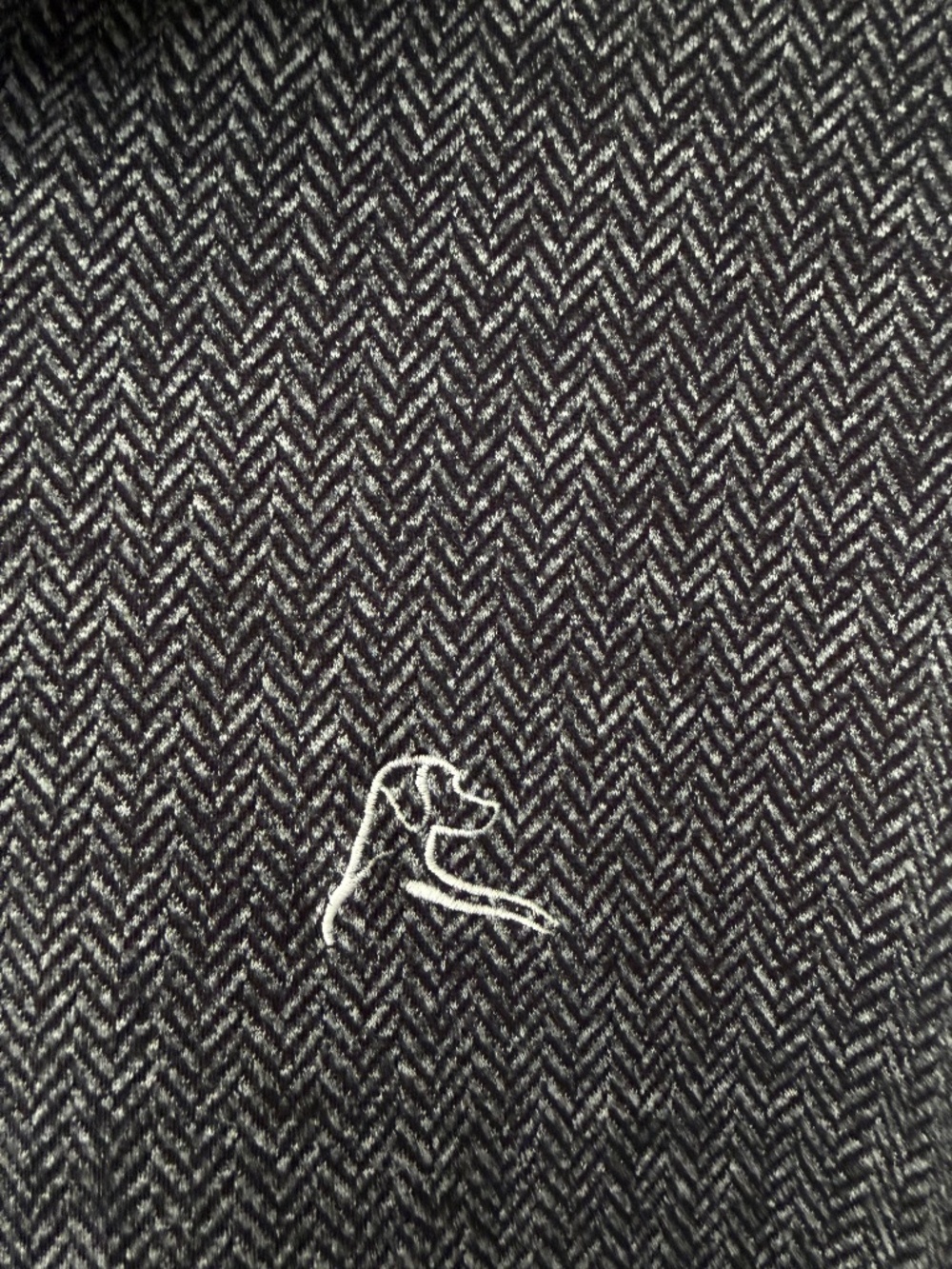 Rhoback 'Osprey' Q-Zip Performance Black Grey Tweed Pattern Moisture Wicking - Picture 3 of 7